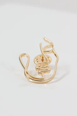 Ceintures^One Step Adil - Broche Forme Visage En Metal Dore