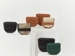 Sacs^One Step Aliby - Sac Besace Caramel En Cuir Nubuck - Petit Modele