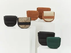 Sacs^One Step Aliby - Sac Besace Noire En Cuir Lisse - Petit Modele