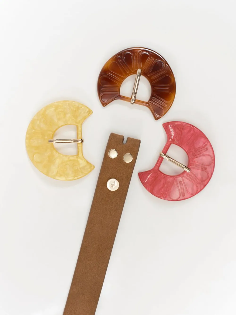 Ceintures^One Step Amor - Corps De Ceinture Caramel En Cuir Velours Certifie