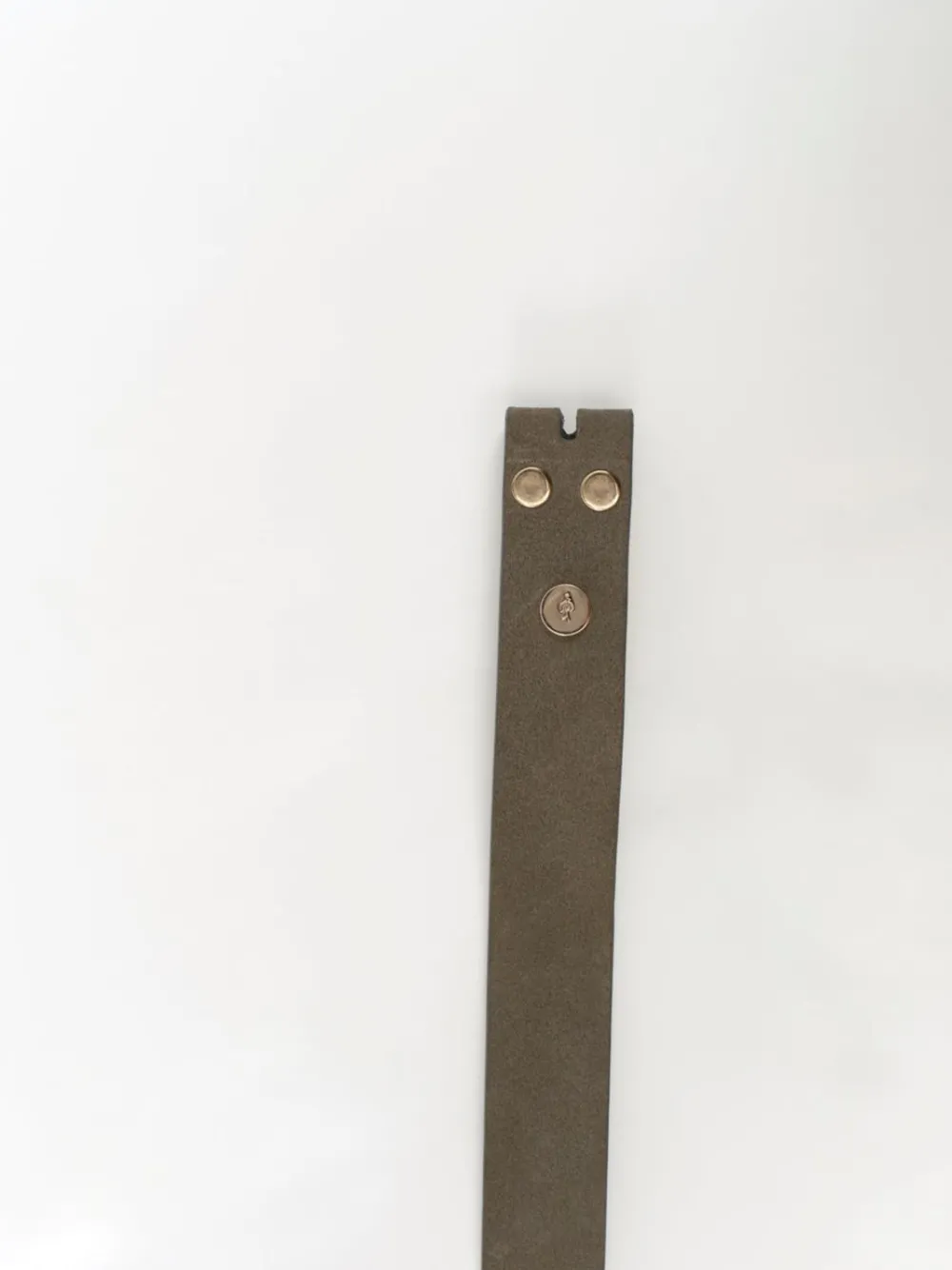 Ceintures^One Step Amor - Corps De Ceinture Kaki En Cuir Velours Certifie