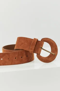 Ceintures^One Step Andrew - Ceinture Large Caramel En Cuir