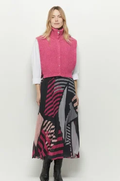 Echarpes Et Foulards^One Step Angie - Col Camionneur Fuchsia En Tricot