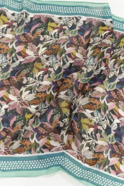 Echarpes Et Foulards^One Step Anissa - Foulard Kaki A Imprime Jungle Bigarre