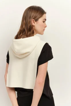 Echarpes Et Foulards^One Step Axen - Col A Capuche Ecru En Tricot