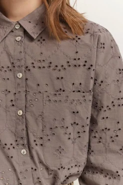 Chemises^One Step Celeste - Chemise Vetiver Broderie Anglaise