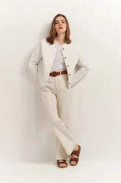 Vestes & Blousons^One Step Dicka - Blouson Ecru Matelasse