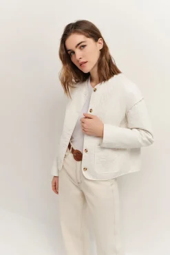 Vestes & Blousons^One Step Dicka - Blouson Ecru Matelasse