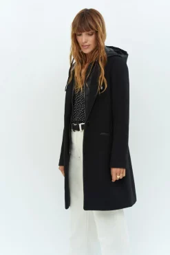 Vestes & Blousons^One Step Dida - Manteau Noir Avec Parmenture Amovible