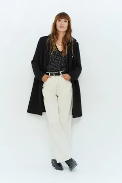 Vestes & Blousons^One Step Dida - Manteau Noir Avec Parmenture Amovible