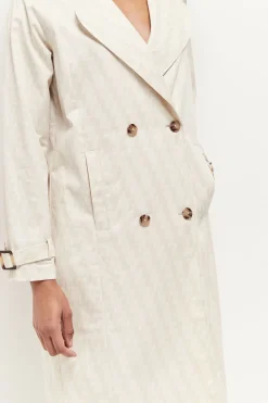 Vestes & Blousons^One Step Ditti - Trench Beige Imprime Monogramme Os