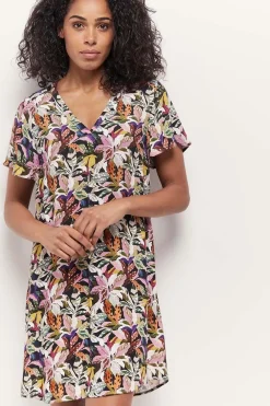 Robes & Combinaisons^One Step Reko - Robe Kaki A Imprime Jungle Bigarre