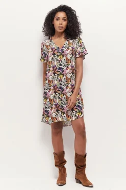 Robes & Combinaisons^One Step Reko - Robe Kaki A Imprime Jungle Bigarre