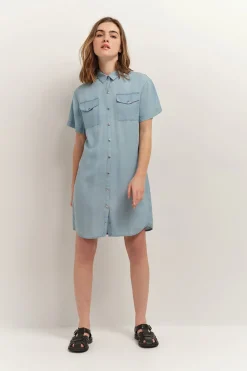 Robes & Combinaisons^One Step Rieg - Robe Chemise Baby Blue Lyocell®