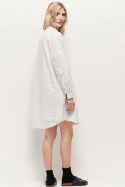 Robes & Combinaisons^One Step Romea - Robe Chemise Ecrue En Broderie Anglaise