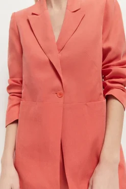 Vestes & Blousons^One Step Varma - Veste De Costume Corail Mi-Longue