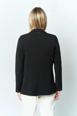 Vestes & Blousons^One Step Vaya - Veste De Costume Noire Facon Laine Froide