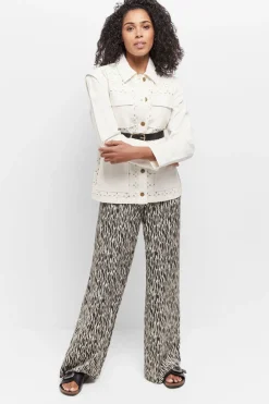 Vestes & Blousons^One Step Vikky - Veste Saharienne Ivoire Brodee A Manches Amovibles