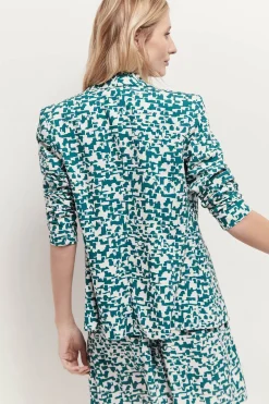 Vestes & Blousons^One Step Vinny - Veste De Costume Ecrue A Imprime Ecorce Urbaine