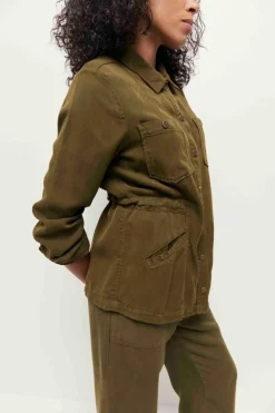 Vestes & Blousons^One Step Virgile - Veste Saharienne Kaki En Lyocell®