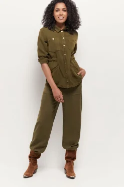 Vestes & Blousons^One Step Virgile - Veste Saharienne Kaki En Lyocell®