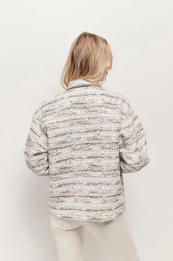 Vestes & Blousons^One Step Viveca - Veste Ecrue Natte Fantaisie Multico